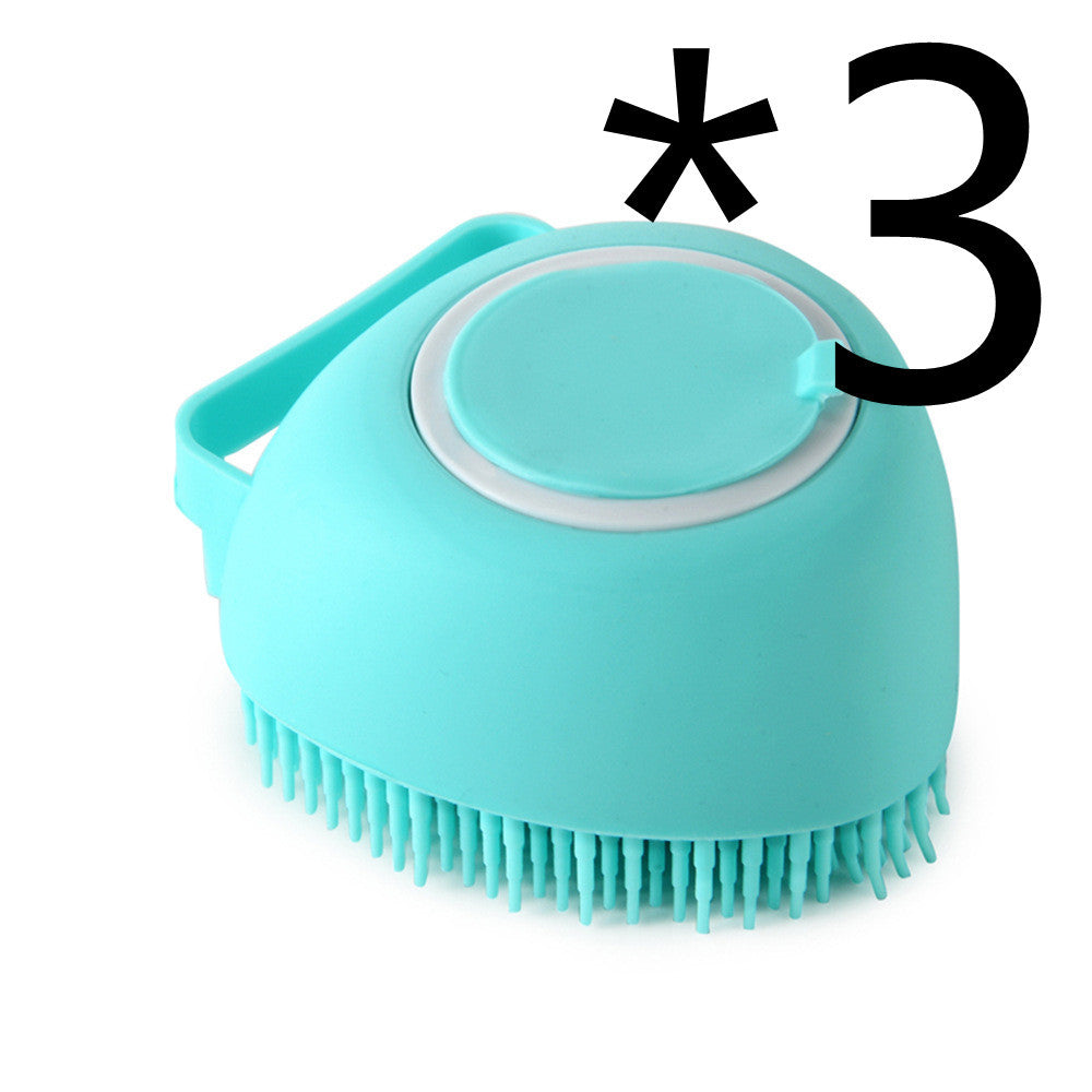 Bath Massage Brush Pet Bathroom Cleaning Tool Comb Brush For Dog Can Pour Shampoo Dog Grooming Supplies