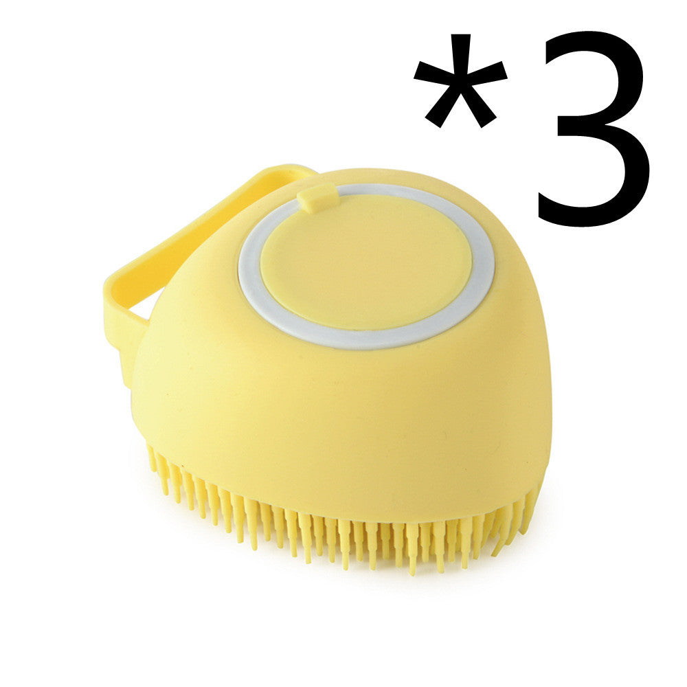 Bath Massage Brush Pet Bathroom Cleaning Tool Comb Brush For Dog Can Pour Shampoo Dog Grooming Supplies