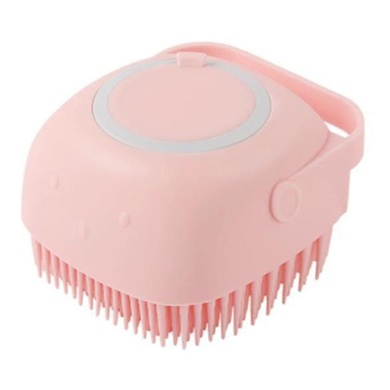 Bath Massage Brush Pet Bathroom Cleaning Tool Comb Brush For Dog Can Pour Shampoo Dog Grooming Supplies