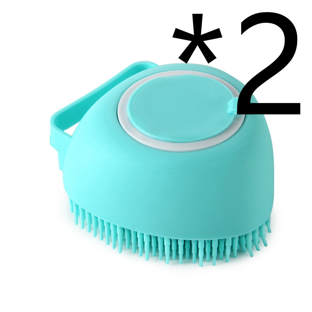 Bath Massage Brush Pet Bathroom Cleaning Tool Comb Brush For Dog Can Pour Shampoo Dog Grooming Supplies