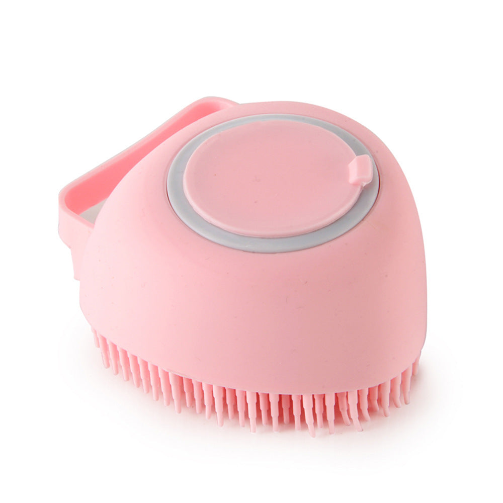 Bath Massage Brush Pet Bathroom Cleaning Tool Comb Brush For Dog Can Pour Shampoo Dog Grooming Supplies