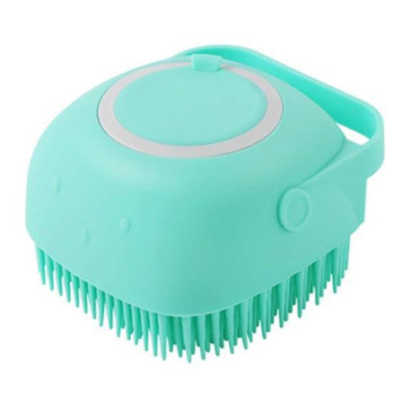 Bath Massage Brush Pet Bathroom Cleaning Tool Comb Brush For Dog Can Pour Shampoo Dog Grooming Supplies