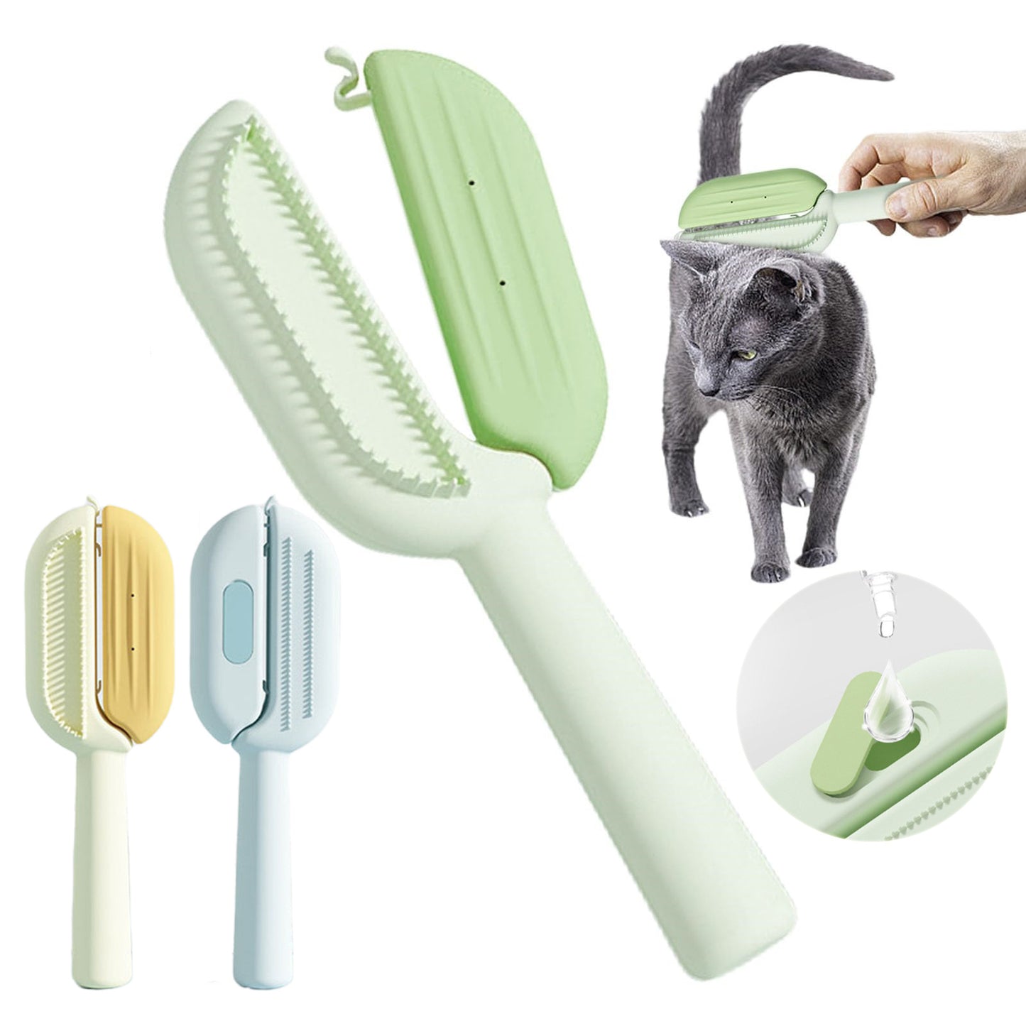 3 in 1 Self-Cleaning Massage Combs Floating Hair Removal Brush Pets Grooming Brush With Water Tank Pet Products