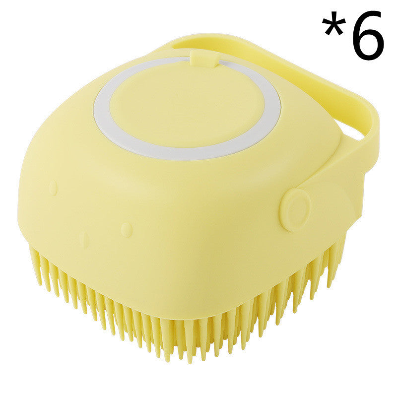 Bath Massage Brush Pet Bathroom Cleaning Tool Comb Brush For Dog Can Pour Shampoo Dog Grooming Supplies